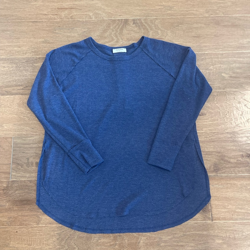 Liam & Company Split Hem Waffle Knit Tunic